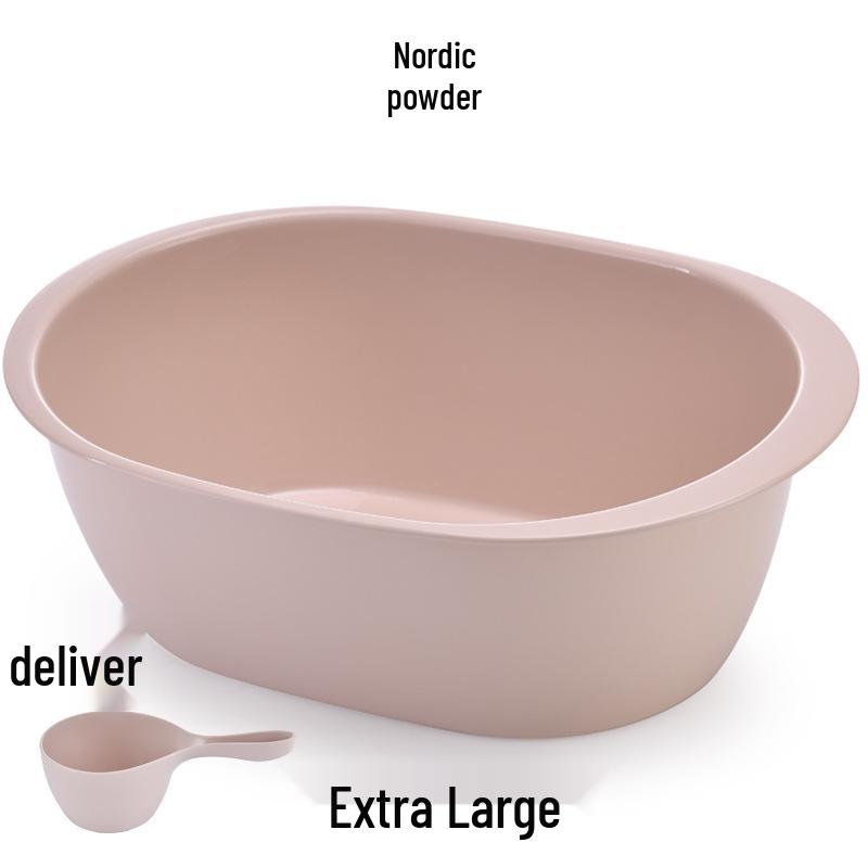 Large Oval Thickened Plastic Washbasin - Baby & Children's Bath or Laundry
