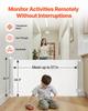 Retractable Baby Gate, Extends To 1450 Mm Wide, 980 Mm Tall, with Security Lock, Easy To Use, Walk Through Without Tripping, Mesh Dog Gate for Stairs,