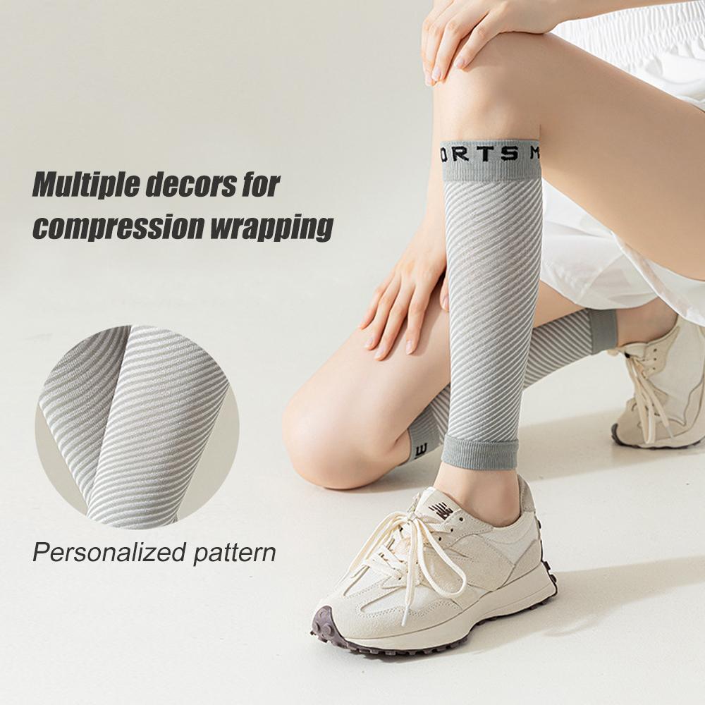1Pair Calf Compression Sleeve Shin Splint Support Varicose Vein Relief Footless Socks For Nurse Pregnant Women