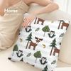 Forest Animals Printed Pillow Case 3D Print Polyester Fiber 40*40 cm Home Sofa Throw Pillow Cover Decoration Festival Gift