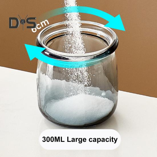 Airtight Glass Spice Jars with Retractable Spoon Leakproof & Moisture-Proof Storage Container for Herbs Salt Pepper Compact Kitchen Organizers for