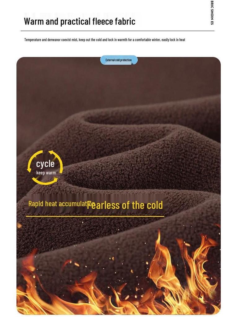 Herren Winter Hoodie aus Korallenfleece in Übergröße - Superdick, Mit Fleece gefüttert, Rundhals, Warm, Passt bis 350 Jin.