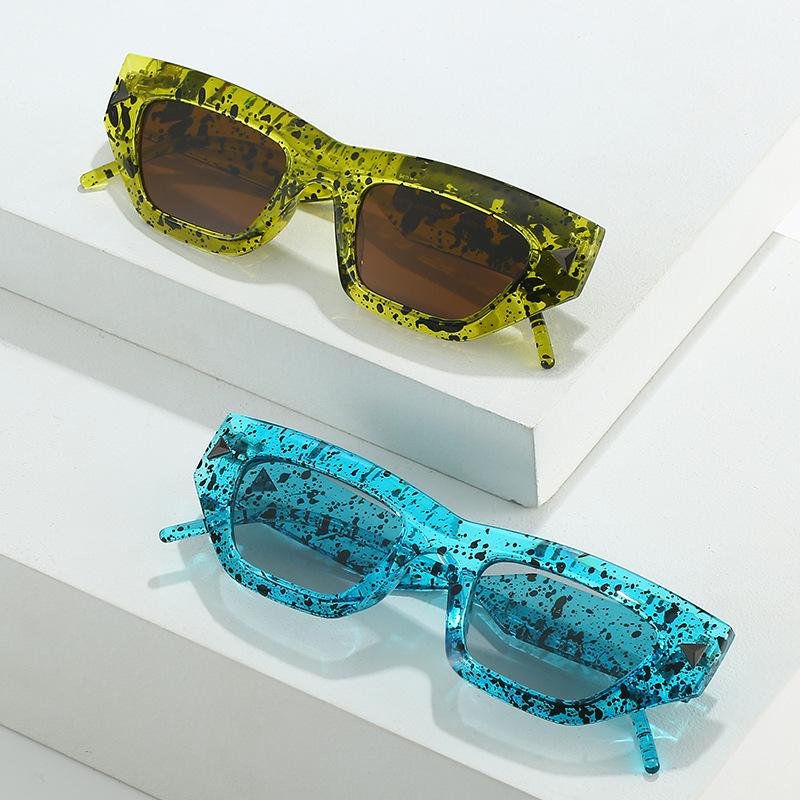 Special for computer glasses trendy street photography anti-blue light ink color avant-garde cat eye sunglasses female UV