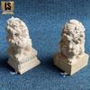 Wood Carving Solid Wood Lion and Qilin Handrail Decoration - Chinese Style Antique Animal Design