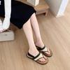Fashion Soft Soled Woven Designed Casual Flip Flops for Women's 2025 Summer New Fashion Comfortable Wedge Slippers Outdoor Beach Sandals