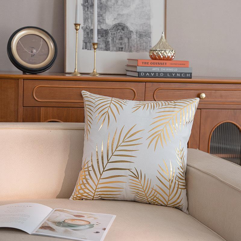 

Скандинавская Легкая Роскошь Золотое Тиснение Подушка Диван Декоративная Подушка Короткий Плюш Дом Гостиная Спальня Наволочка