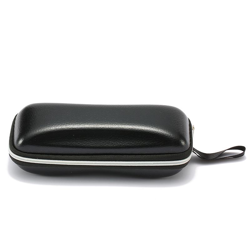 

Стильный черный квадратный футляр для очков с защитой от давления, на кнопке и молнии