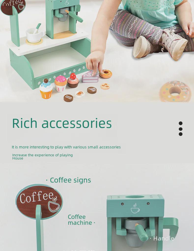 Children's Wooden Tea Party Set with Cutting Toys