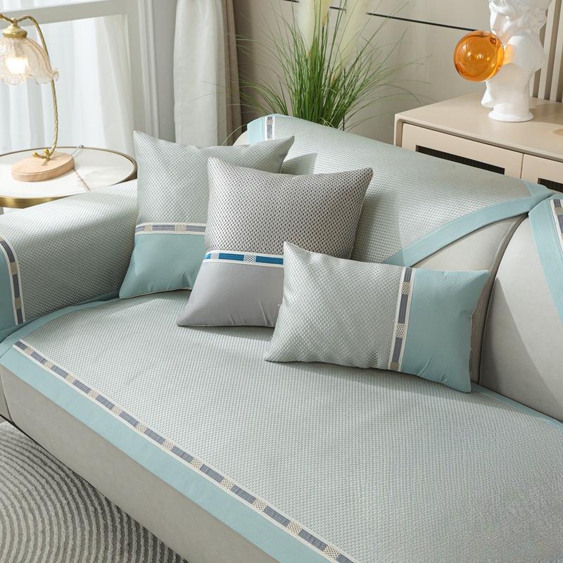 Pernă Ratan Răcoritoare pentru Sofă, Pad de Gheață de Vară, Mătase de Gheață, Covoraș de Vară, Pernă, Husă de Sofă din Piele Antiderapantă, Husă de Pernă de Vară, Pânză