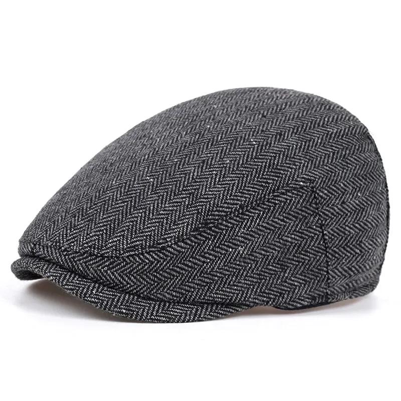 Newsboy Brand Latest Fresh School Old Vintage Caps Men British Painters Hats Autumn Winter Berets Herringbone Flat Peaked Cap Hip Hop Urban Street