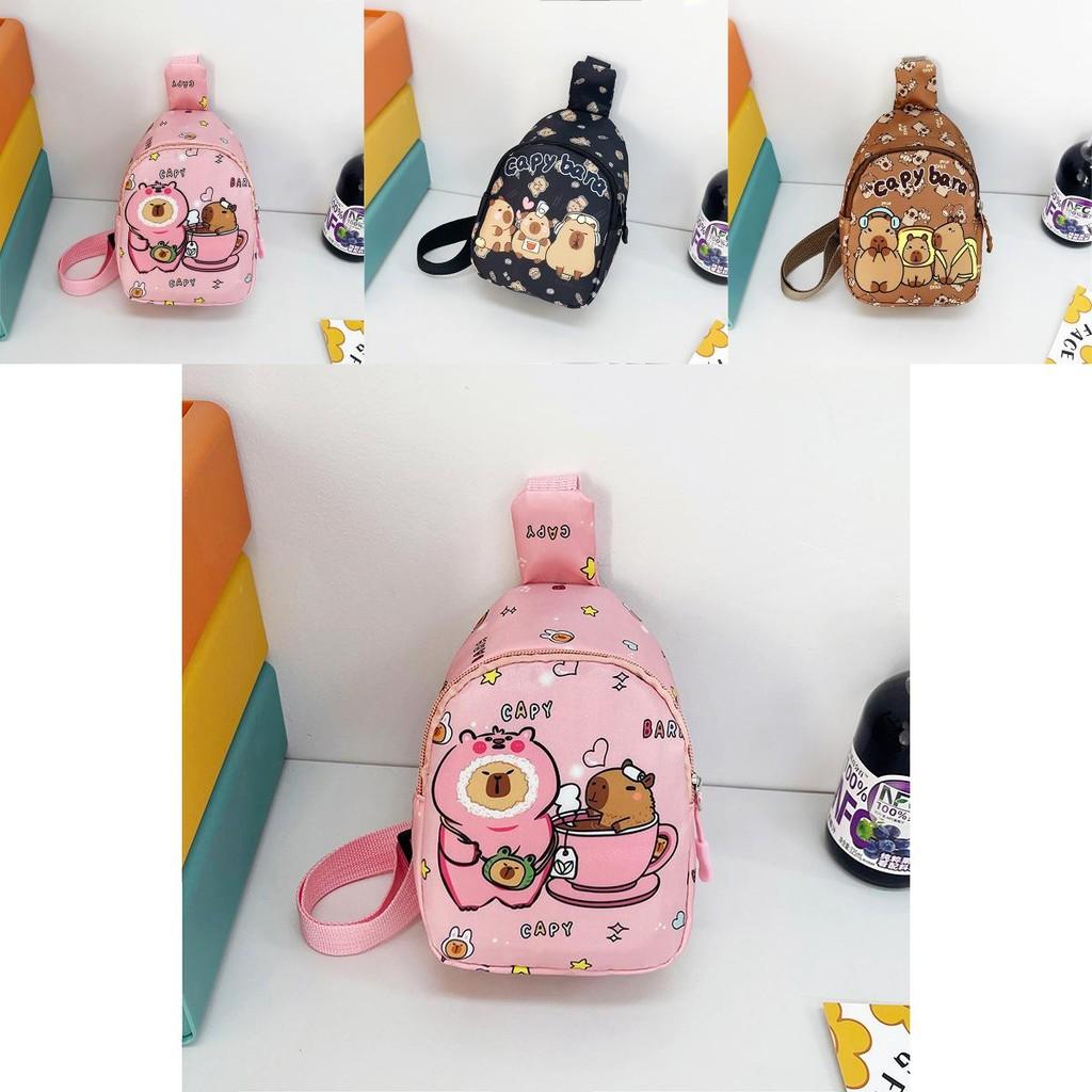Adorable Cartoon Children's Backpack Trendy Nylon Crossbody Bag For Boys And Girls