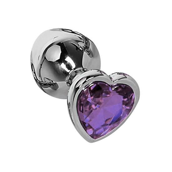 Love Heart Rhinestone Stainless Steel Anal Plug Prostate Massage Adults Sex Toy