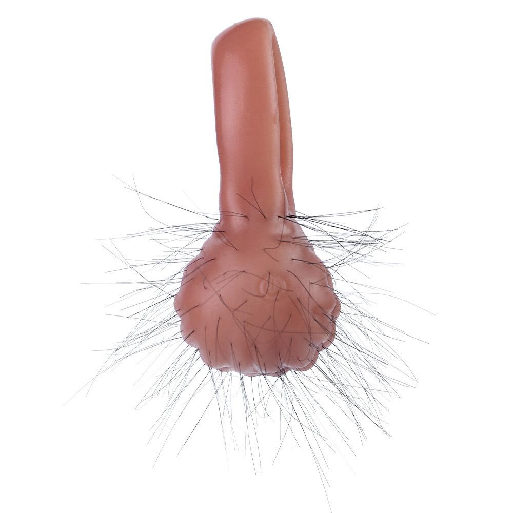 Male Penis Condom Soft Silicone Cock Ring Adult Sex Toys Gay Realistic Cock Ball Artificial Testicles