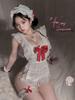 Maid Sexy Cute Sheer Suspender Cute Costume Sailor Adult Nurse Adult Crossdressing Popular for Set [ssetoy] Costume, Cosplay, Dress, Apron, Skirt,