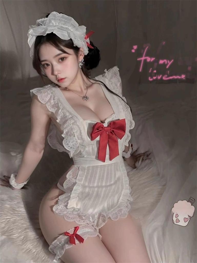 Maid Sexy Cute Sheer Suspender Cute Costume Sailor Adult Nurse Adult Crossdressing Popular for Set [ssetoy] Costume, Cosplay, Dress, Apron, Skirt,