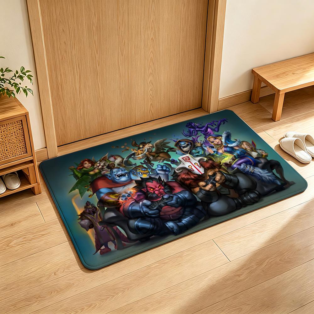 Game D-Dota2 Floor Mat Soft Flannel Floor Mat Suitable for Entryways, Living Rooms, Bedrooms, and Bathrooms
