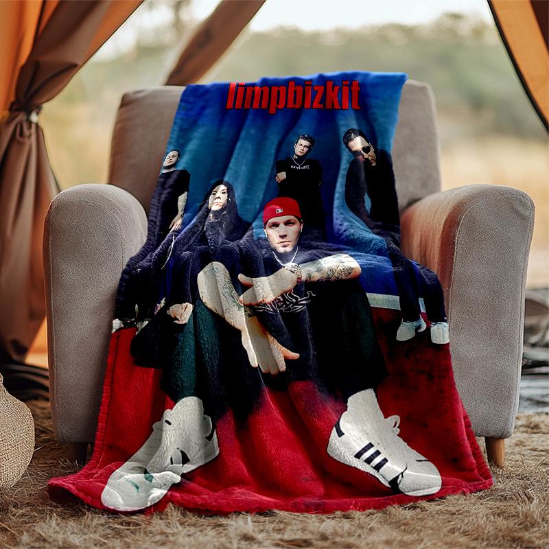 Limp Bizkit Flannel Blanket Soft Warm All-Season Throw, Design for Camping, Car Travel, Hiking Sofa, Bed, Office Perfect Gift for Parties
