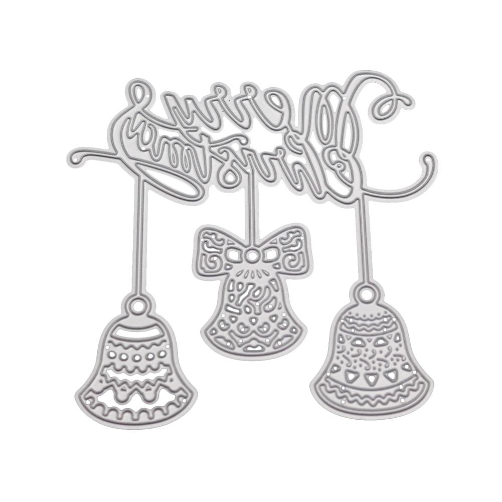 Merry Christmas Clock Frame Metal Silvery Stencil Embossing Cutting Dies For Diy Scrapbooking Paper Album Cards Making