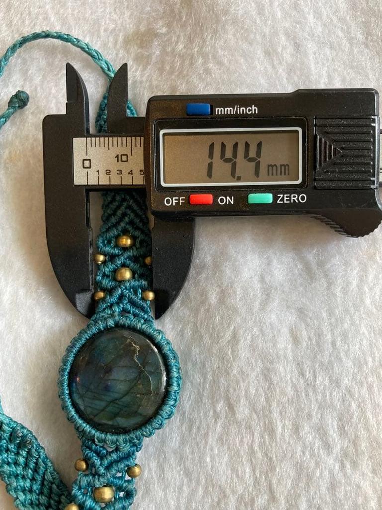 Labradorite bracelet macrame intuition enhancement natural stone power