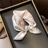 Thin Butterfly Flower High-end Mulberry Silk Silk Scarf Women's Neck 53 Small Square Scarf Scarf Tied Bag Gift