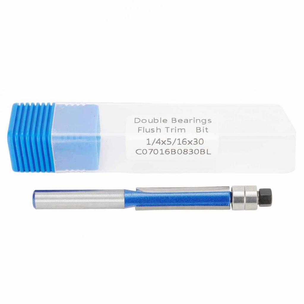 1PC 1/4 Shank Trim Router Bit with Bearing for Wood Template Bit Milling Cutter