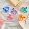 Simple Girls Casual Open Ring Jelly Color Fashion Jewelry Korean Style Ring Bow Ring Finger Ring