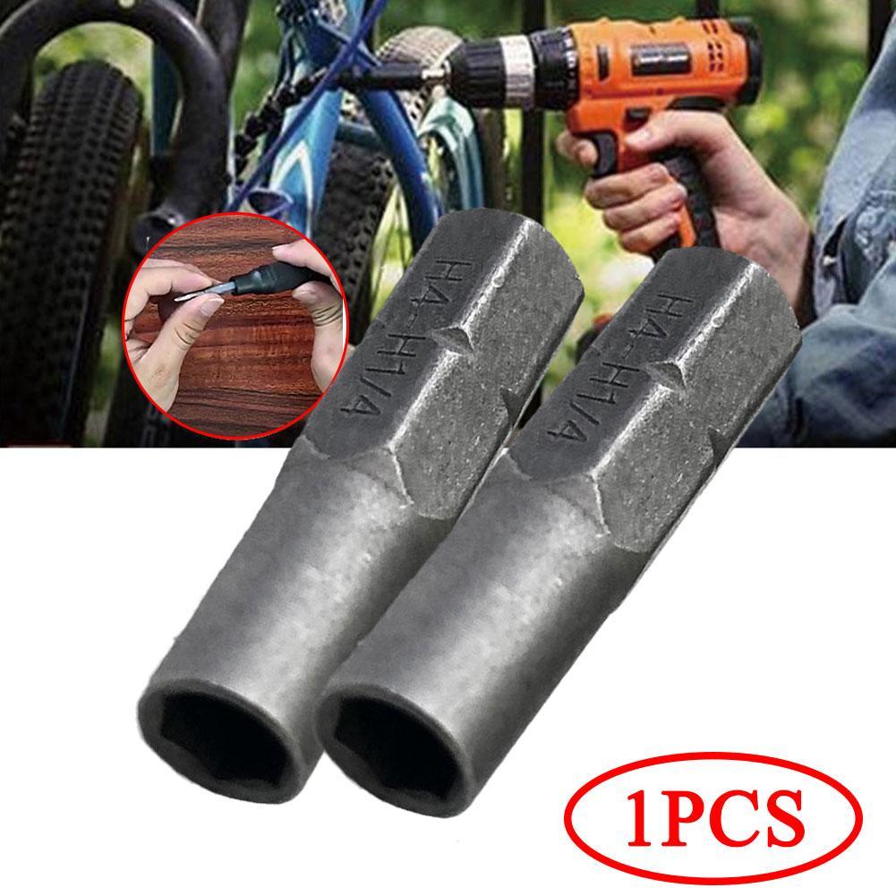 Micro Screwdriver Adapter Fits 6.35mm 1/4" Bits Adapter to 4mm Hex Holder