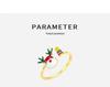 925 Silver Plated Christmas Antler Women's Open Ring - High-End Plain Band for Index Finger