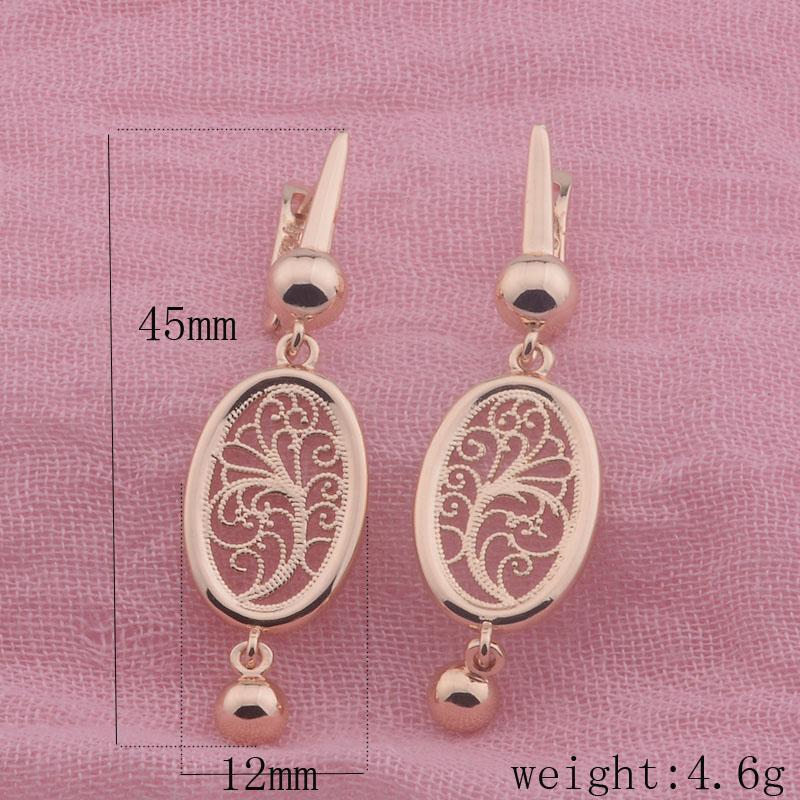 

Серьги-подвески с белым кубическим цирконием цвета розового золота 585 пробы, стиль FJ 4