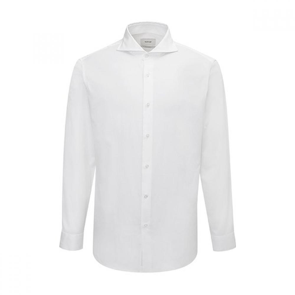 Vanbrough Slim Fit 100s Egyptian Cotton Twill Solid Wide White Shirt Bzrsl1 114wh 95