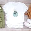 Women's Summer T-shirt with Cute Printed Designs, Short-sleeve Trendy Fashion Top.