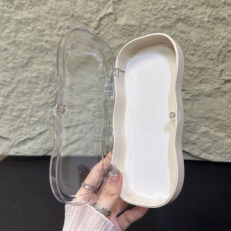 Minimalist Floral Bow Wavy Eyeglass Case,Creative Personalized Glasses Storage Box, Butterfly Kitty Eyewear Holder For Students
