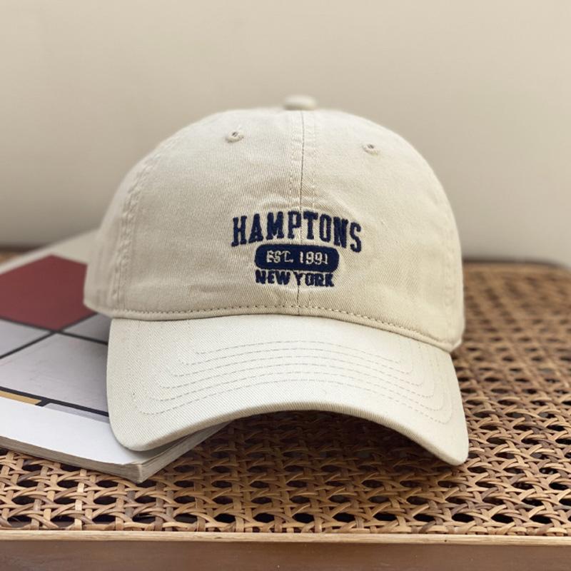 Casquette de baseball brodée de lettres coréennes pour femmes hommes coton doux réglable casquette à visière décontractée couleur unie snapback casquettes de soleil