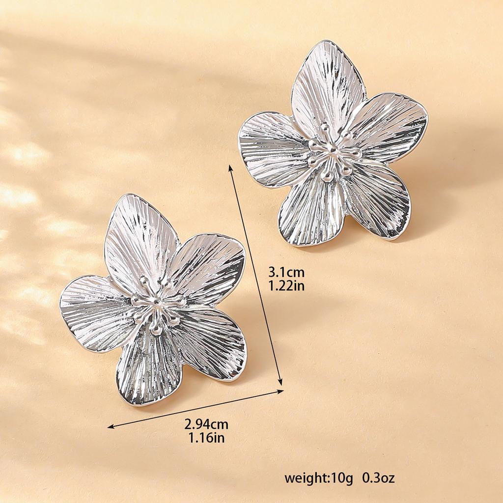 Accessories Circle Hollow Fan Circle Metal Earrings Women'S French Retro Elegant Niche Premium