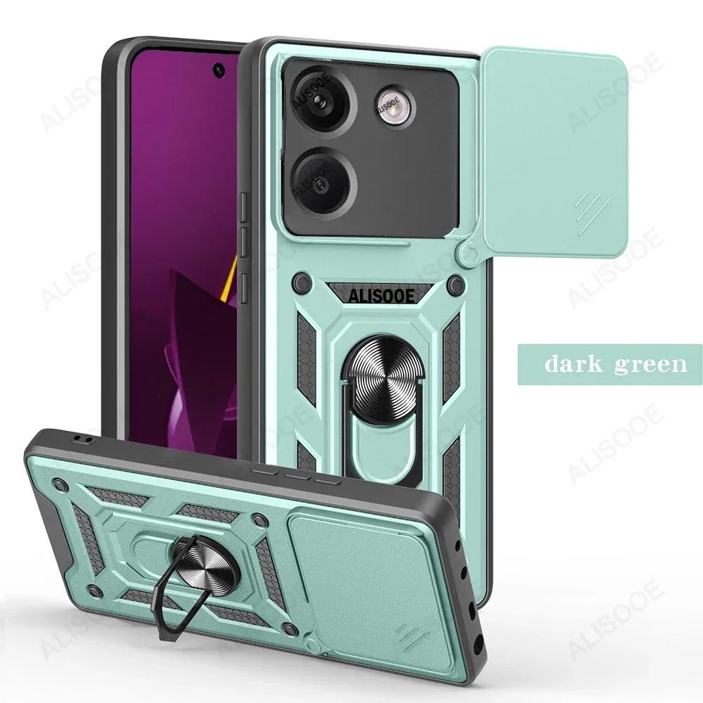 Armor Funda for POCO M7 Pro 5G Case Slide Camera Rotate Ring Stand Shockproof Cover for Xiaomi POCO M7 Pro 5G Capa Funda