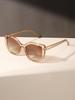 Square large frame sunglasses sunscreen plain face thin European and American fashion popular Internet celebrity high sense versatile sunglasses