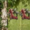 Christmas Rattan Leaves Woven Tape Home Party Door Wreath Decorative Rattan Red Berry  Bowknot Chic