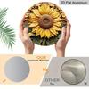 2D Flat Aluminum Sunflower Pattern Wall Hanging, 7.87 Inches X 7.87 Inches, Country Style, Suitable for Gardens, Farmhouses, Cafes, Living Rooms
