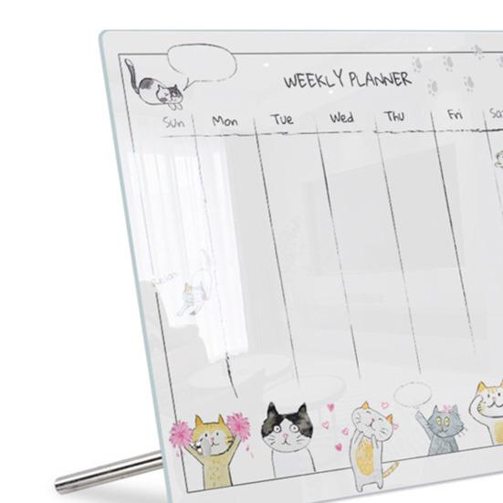 Acrylic Desktop Small Whiteboard Calendar Daily Planner Writing Board Weekly Planning Board with Stand Office Reminder Display Board