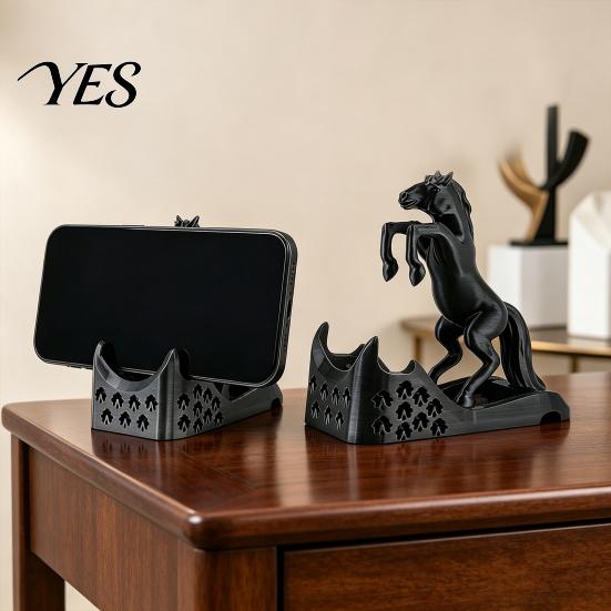 Smooth Line Phone Holder Portable Mobile Holder, 3D Printed Horse-Shaped Design Tablet Stand Stable Stand, Lines Desktop Decoration