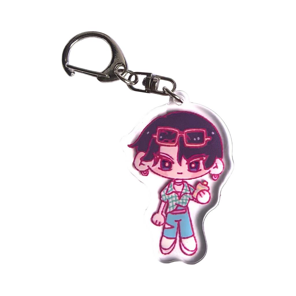 Akrylová klíčenka přívěsek – Roztomilý dekorativní dárek na studentské batohy