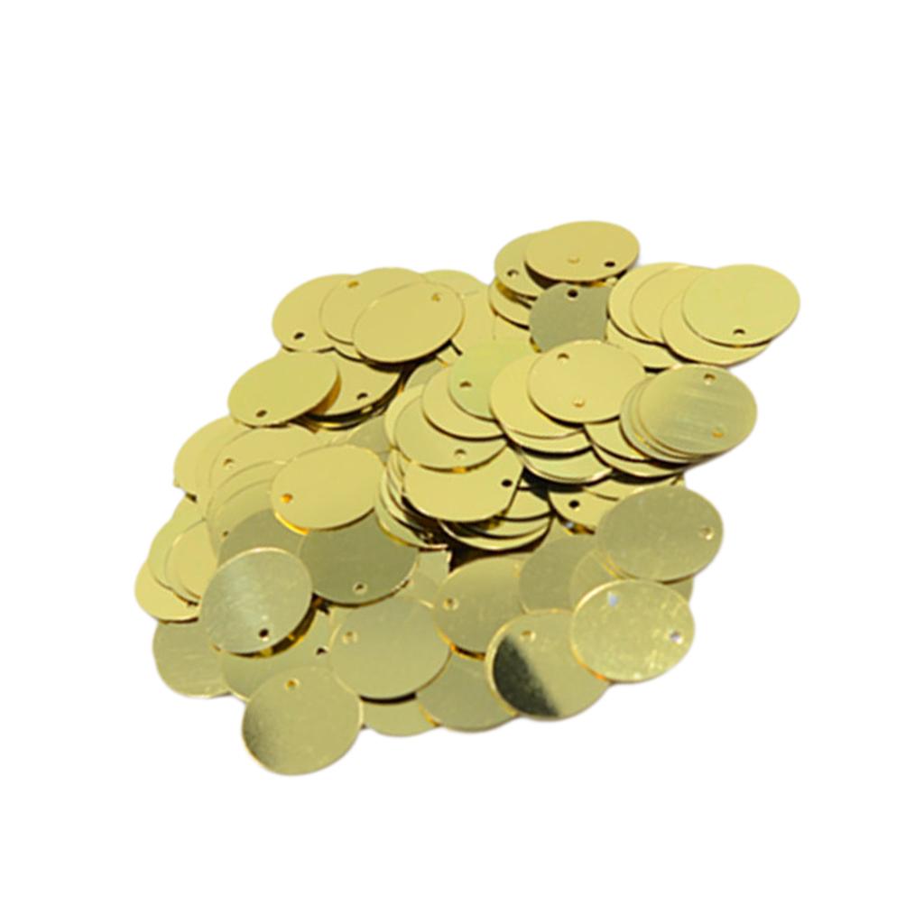 Pack of 130PCS Shiny Round Loose Sequins Paillettes Sewing Craft Jewelry Making Costume DIY Home
