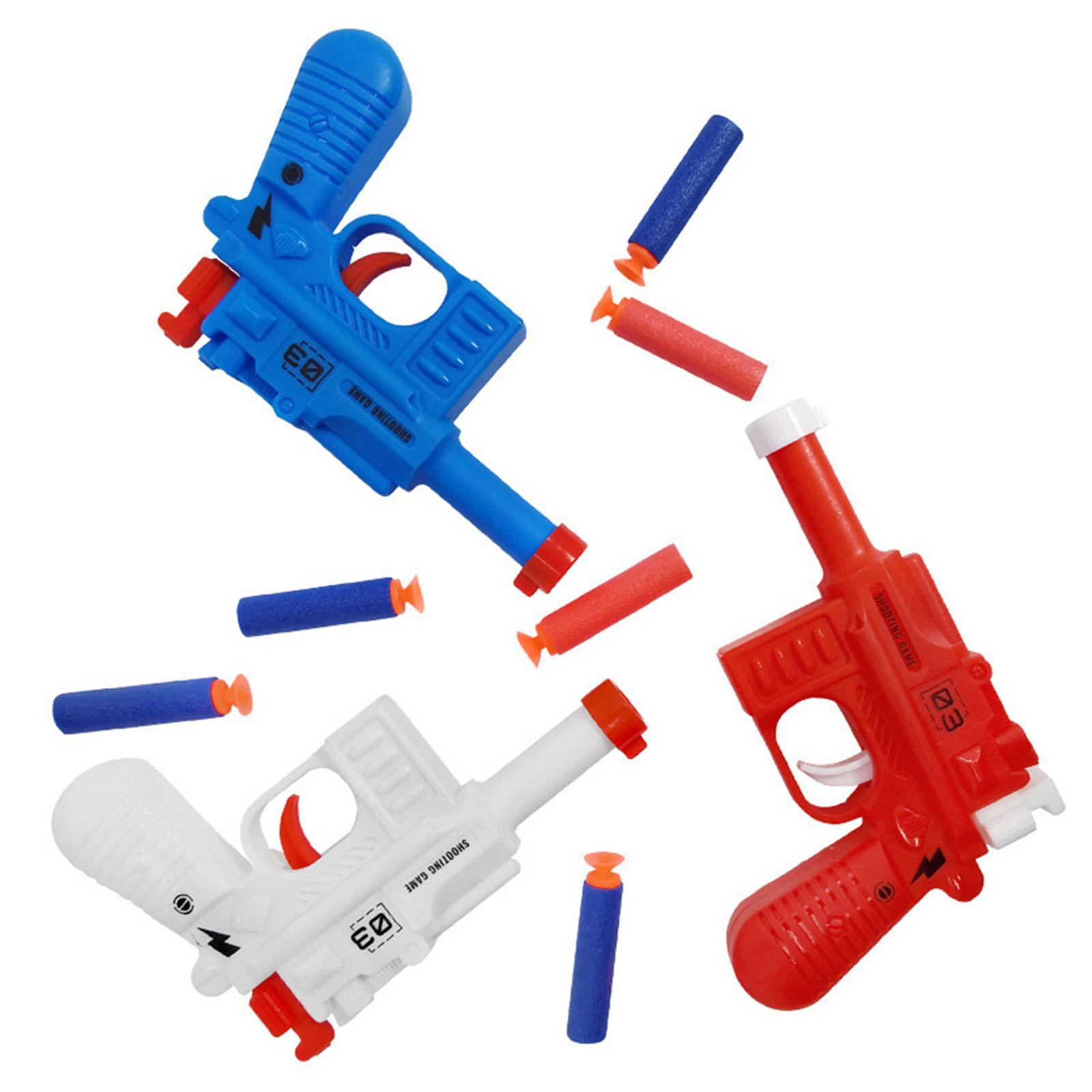 Игрушечный пистолет-бластер с 10 мягкими дротиками — фото 5