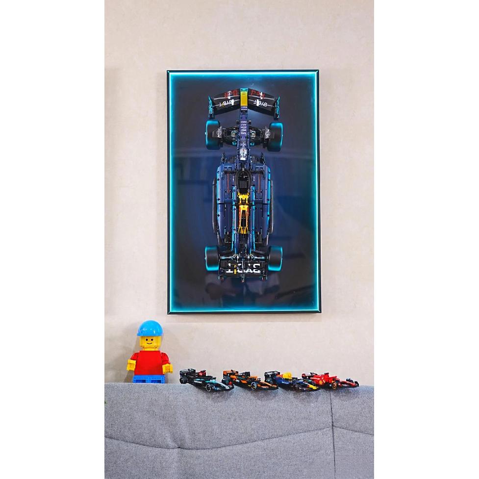 NEW LED Display Wallboard Suitable for LEGO 42206 RB 20 - F1 building block car model Wall Mount Display box Photo Frame