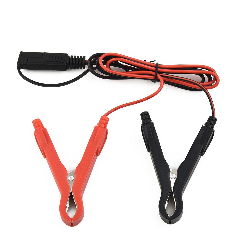Schnell lösbares SAE-Adapterkabel 12V 10A für Krokodilklemmenanschluss Kompatibel mit Standard-SAE-Batterielade-Pigtails