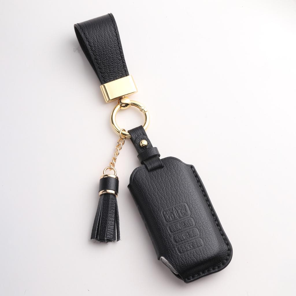 Customized Leather Car Key Cover Is Suitable for Handmade High-end Key Bag Shell Buckle Cowhide for Kia Commercial Vehicles