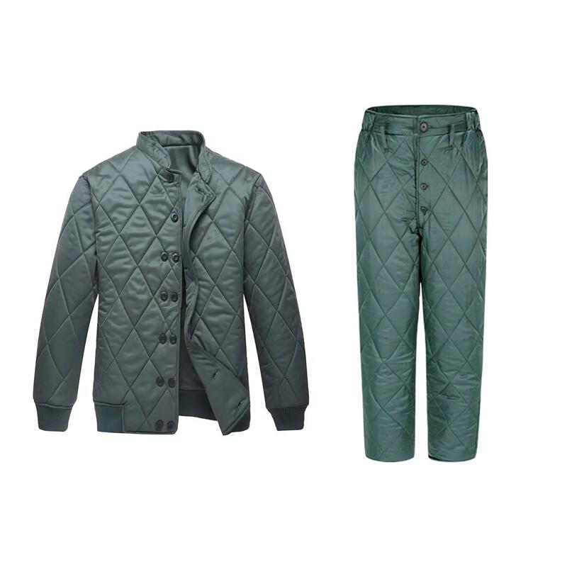 Junying Military Style Winter Training Cotton Suit - Pine Green