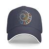 Washed Unisexs Baseball Cap Sacred Spiral Colorful Trucker Snapback Caps Dad Hat Fibonacci Sequence Golden Ratio Golf Hats