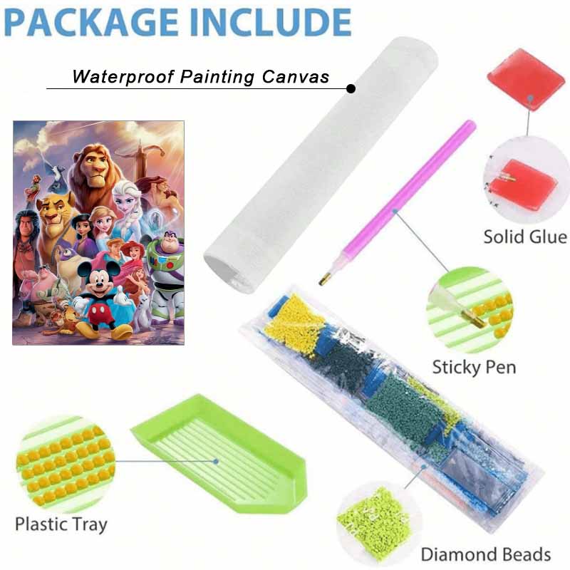 Disney Diamond Painting Full Drill 5D Mickey Mouse Characters Diamond Art Home Decoration Creative Handicrafts