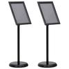 Poster Stand 2 Pcs Black 32.7 X 24 X 108 Cm Aluminum